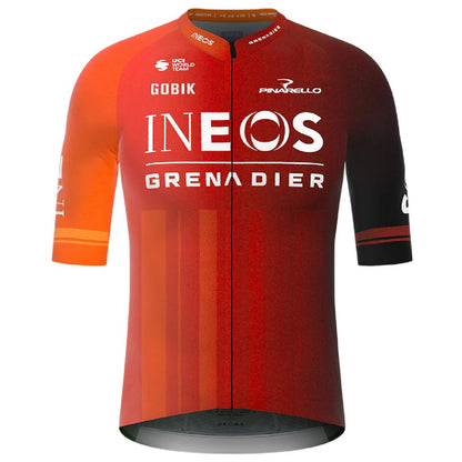 Red - Front - Castore Mens Full Zip Short-Sleeved Cycling Jersey