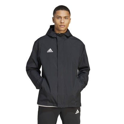 Black-White - Lifestyle - Adidas Mens Entrada 22 All Weather Jacket