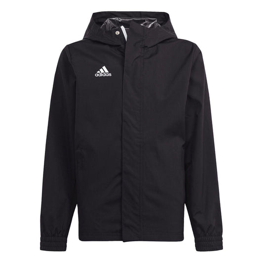 Black-White - Front - Adidas Mens Entrada 22 All Weather Jacket