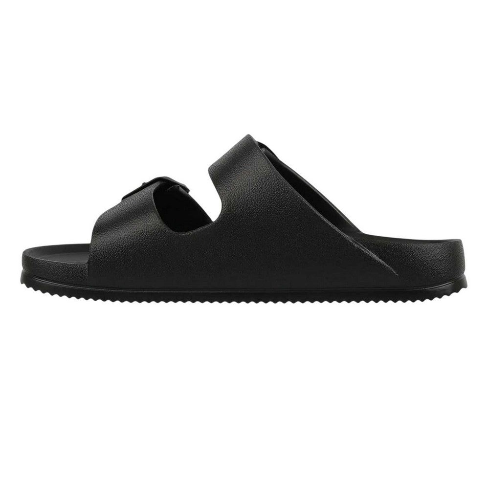 Black - Side - Jack Wills Womens-Ladies Double Buckle Sandals