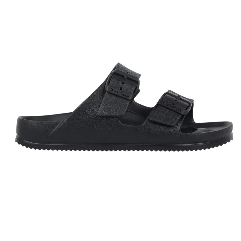 Slate - Front - Jack Wills Womens-Ladies Double Buckle Sandals