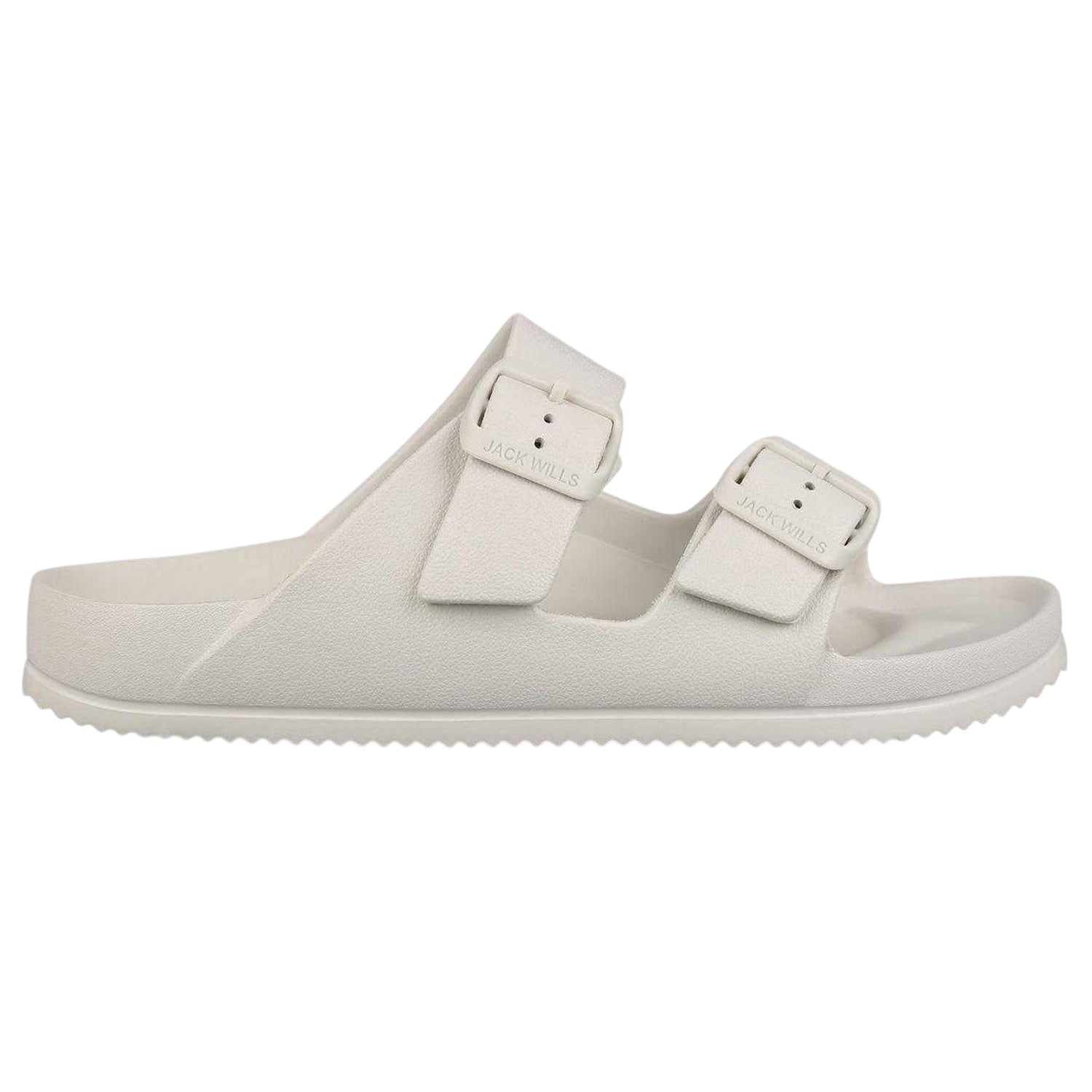 Onyx White - Front - Jack Wills Womens-Ladies Double Buckle Sandals