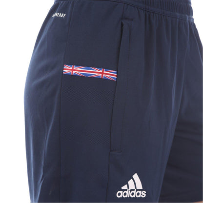 Navy - Side - Adidas Womens-Ladies Solid Shorts
