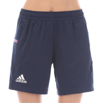 Navy - Front - Adidas Womens-Ladies Solid Shorts