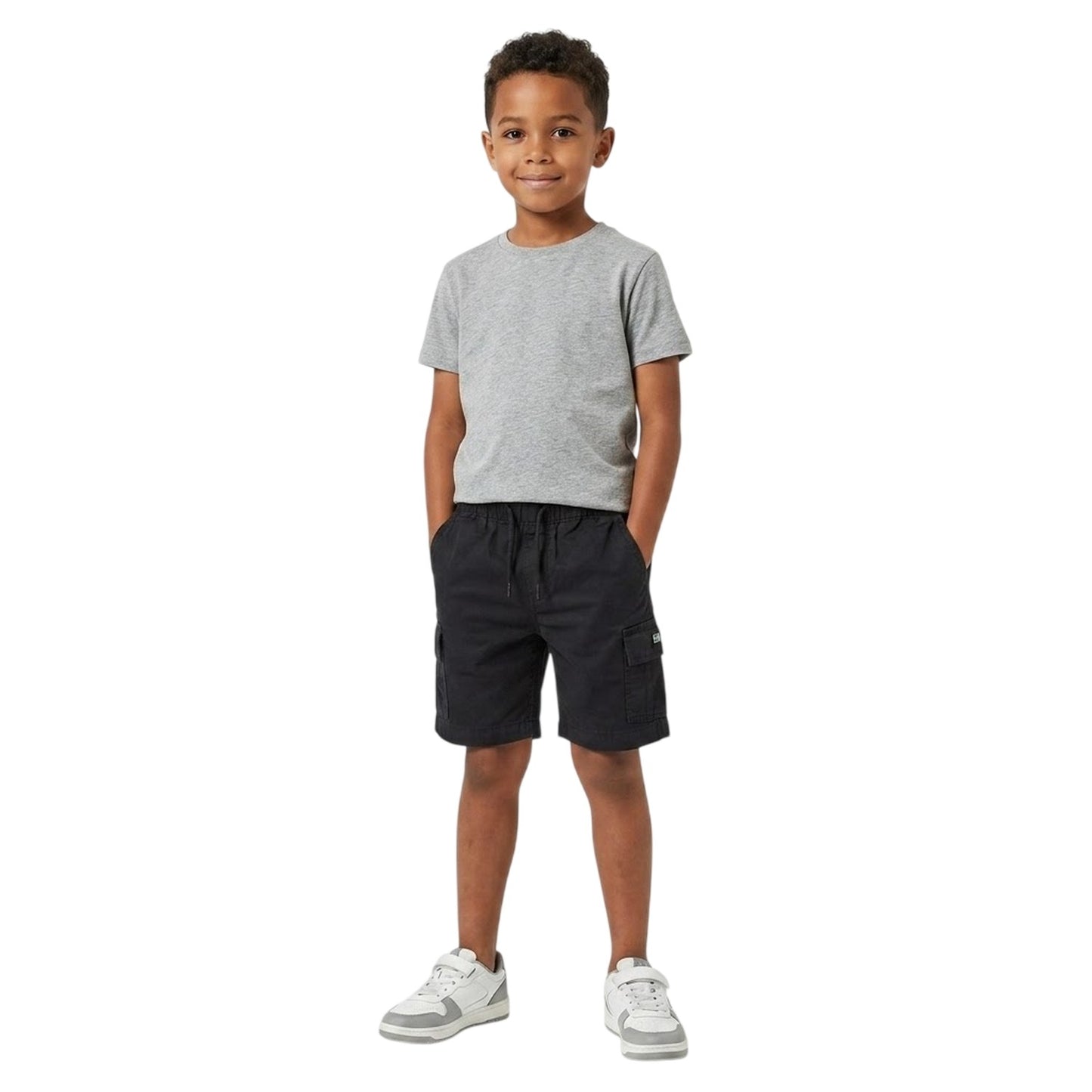 Black - Side - Weekend Offender Boys High Desert Cargo Shorts