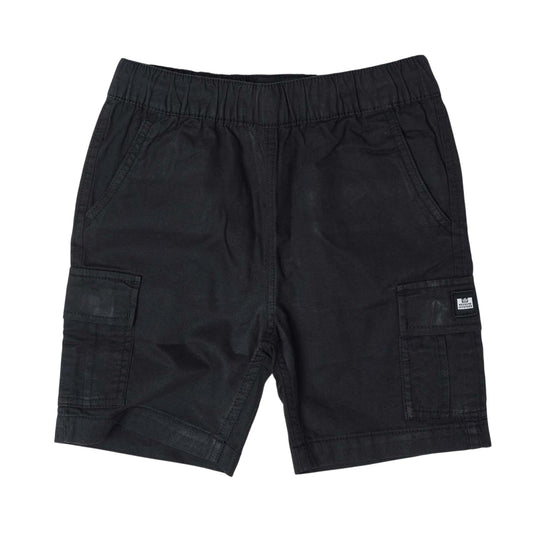 Black - Front - Weekend Offender Boys High Desert Cargo Shorts