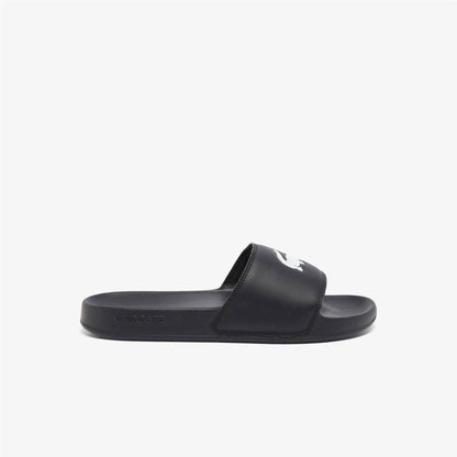 Black-White - Side - Lacoste Mens Serve Sliders