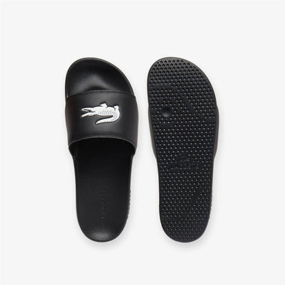 Black-White - Pack Shot - Lacoste Mens Serve Sliders