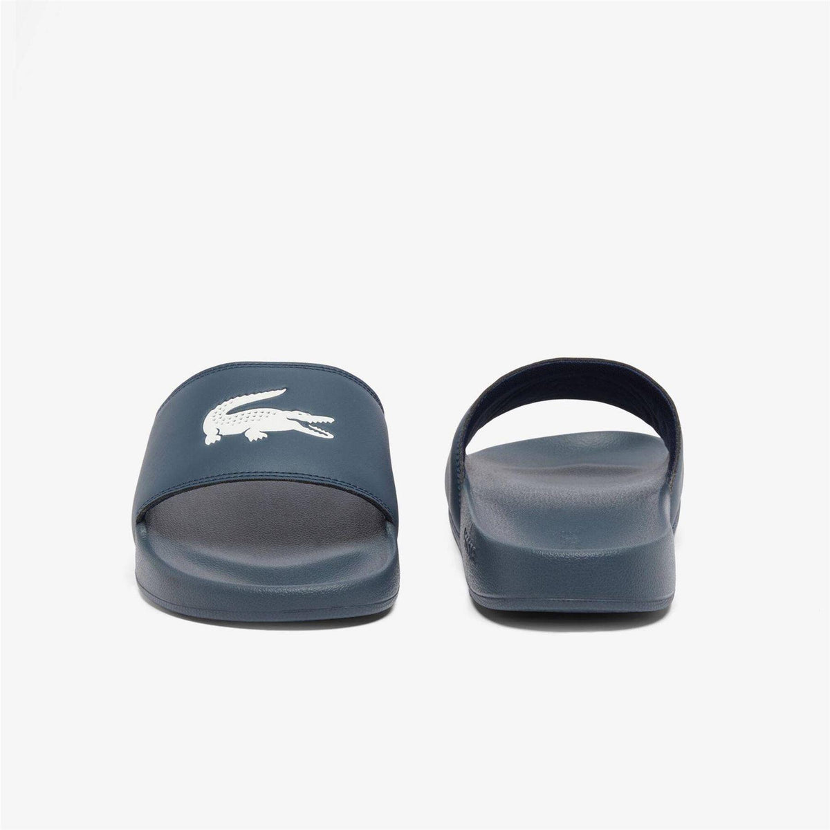 Navy-White - Back - Lacoste Mens Serve Sliders