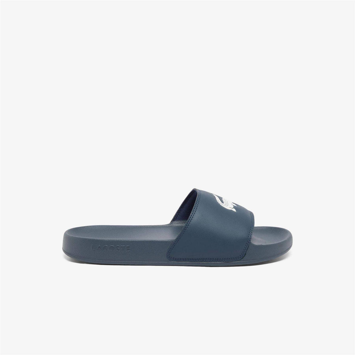 Navy-White - Side - Lacoste Mens Serve Sliders