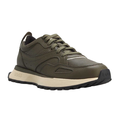 Green - Front - Boss Mens Jonah Running Trainers