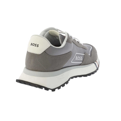 Grey - Back - Boss Mens Jonah Running Trainers
