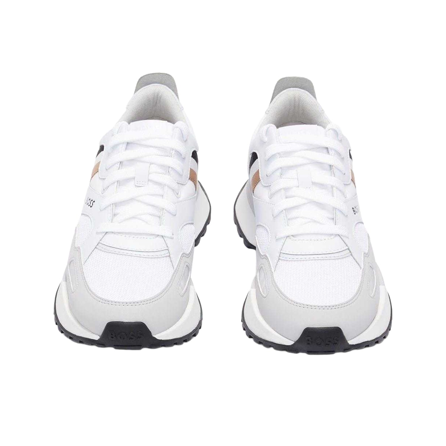 White - Lifestyle - Boss Mens Jonah Running Trainers