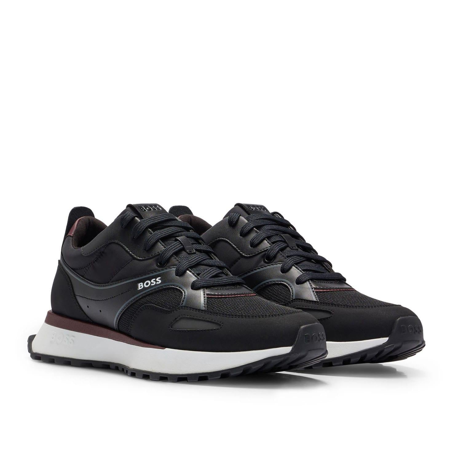 Black-Brown - Side - Boss Mens Jonah Running Trainers