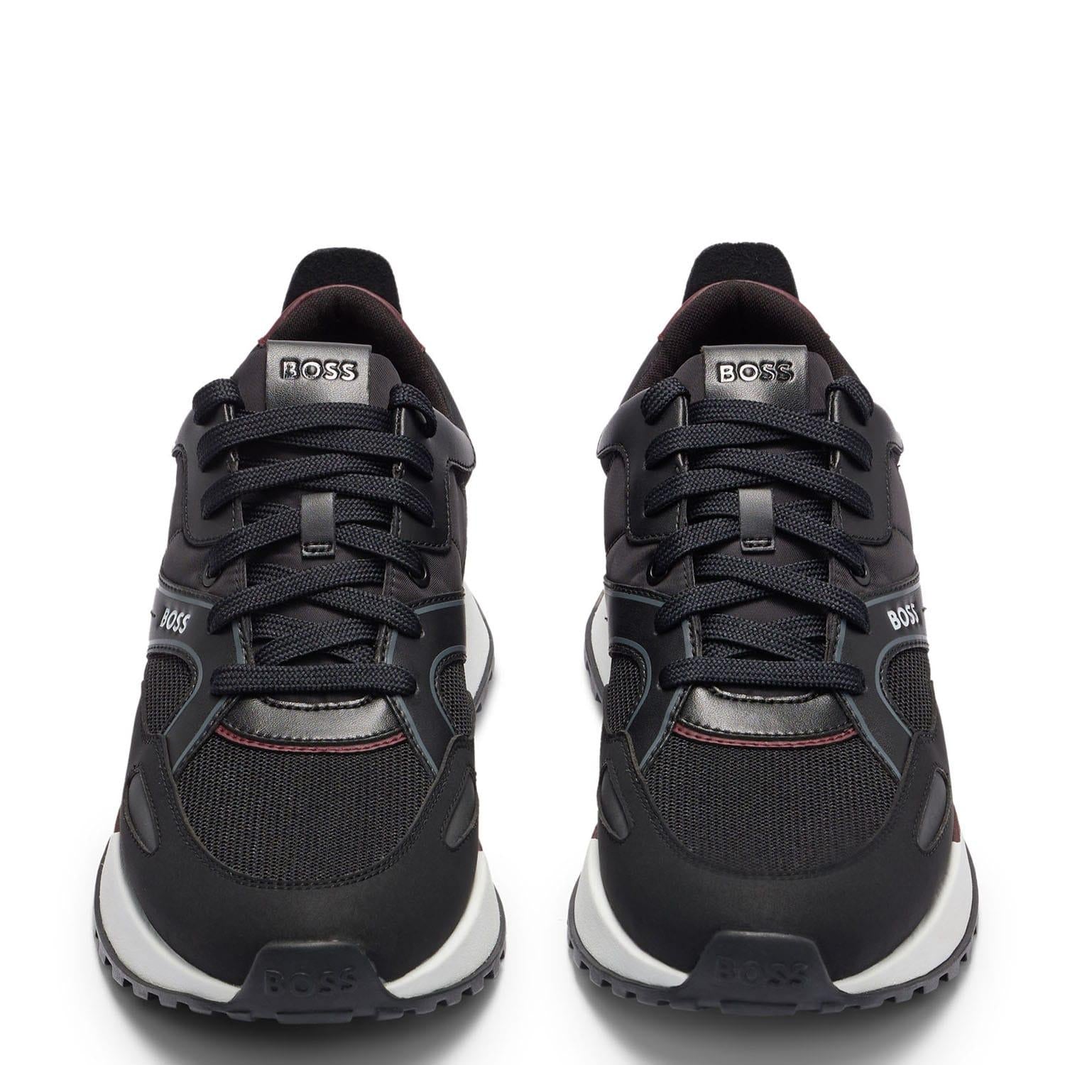 Black-Brown - Pack Shot - Boss Mens Jonah Running Trainers