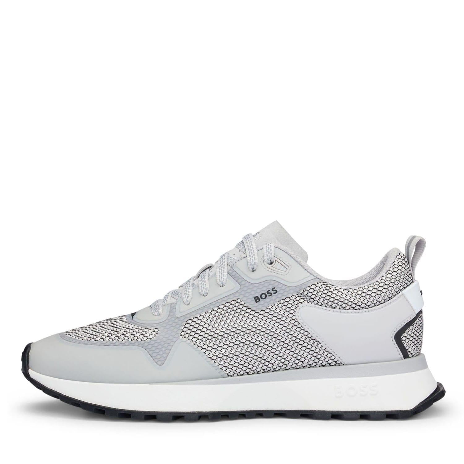 White-Grey - Back - Boss Mens Jonah Running Trainers