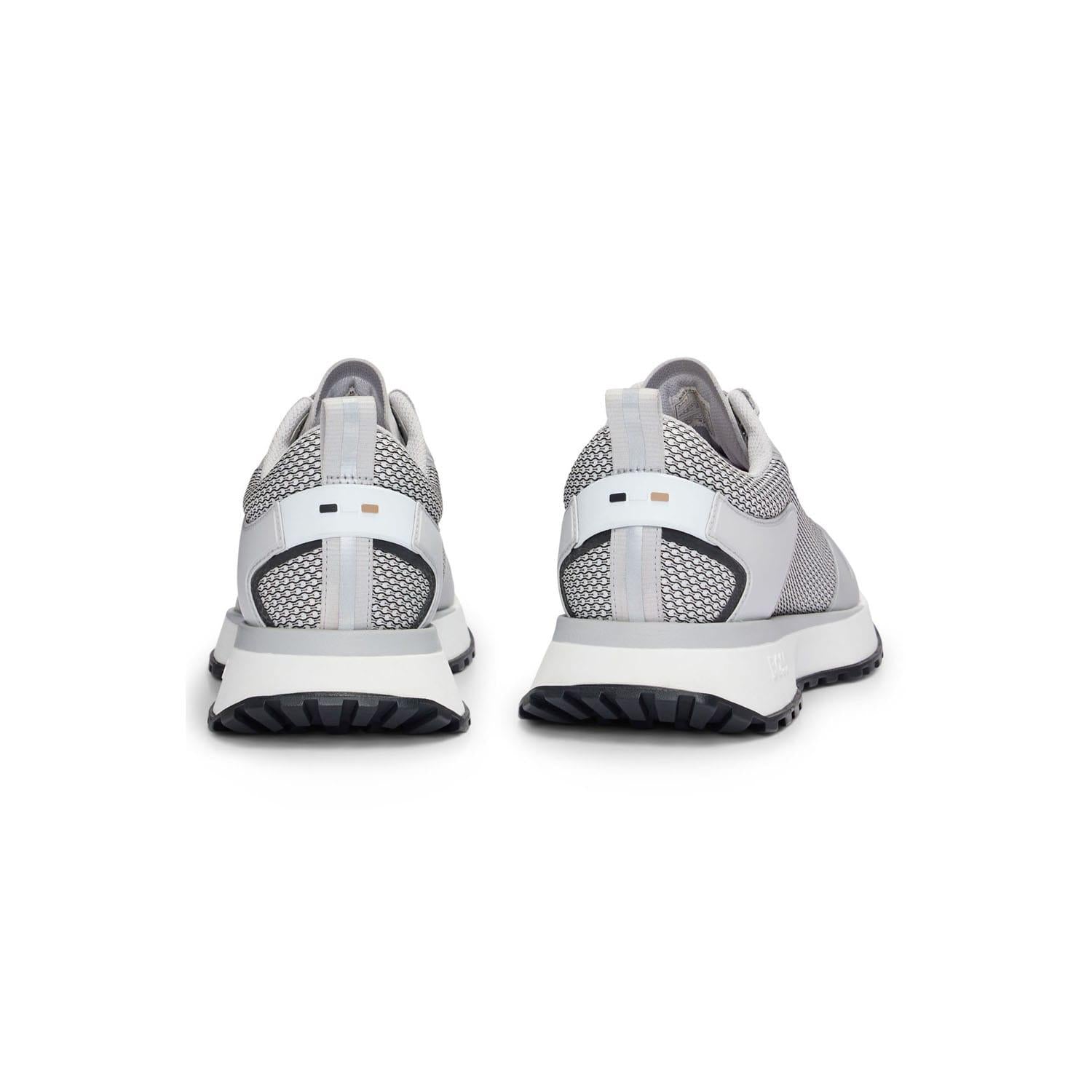 White-Grey - Pack Shot - Boss Mens Jonah Running Trainers