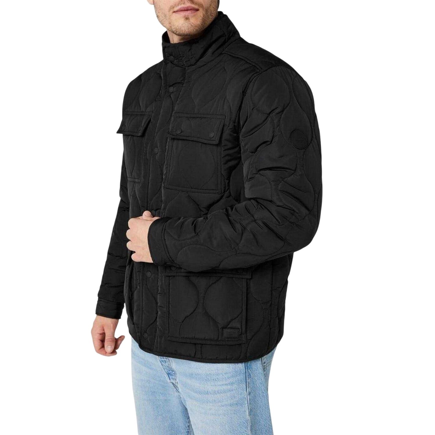 Black - Side - Firetrap Mens Kingdom Jacket