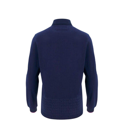 Navy - Back - Macron Childrens-Kids Scotland RU Cotton Rugby Shirt