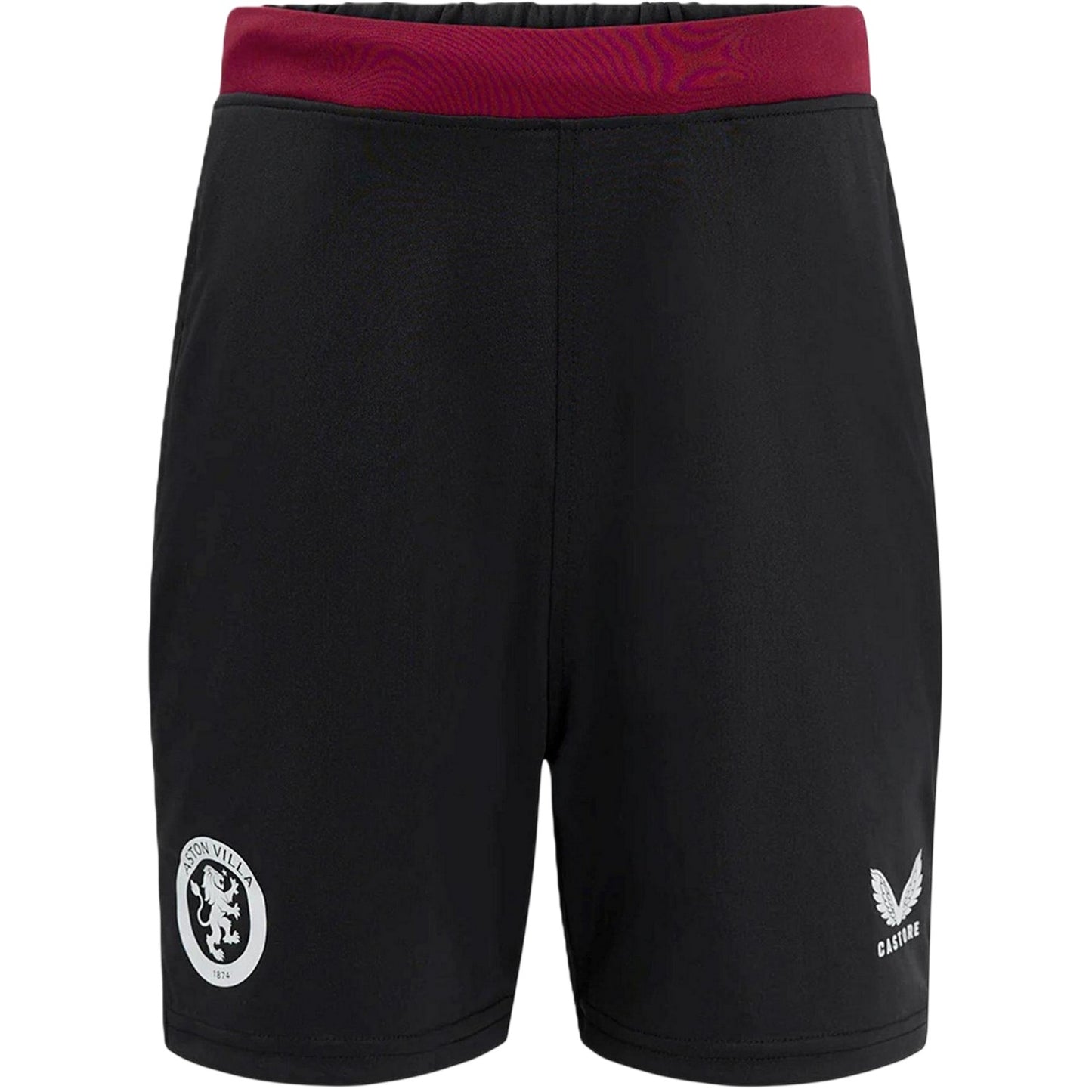 Black - Front - Castore Childrens-Kids Aston Villa FC Football Shorts