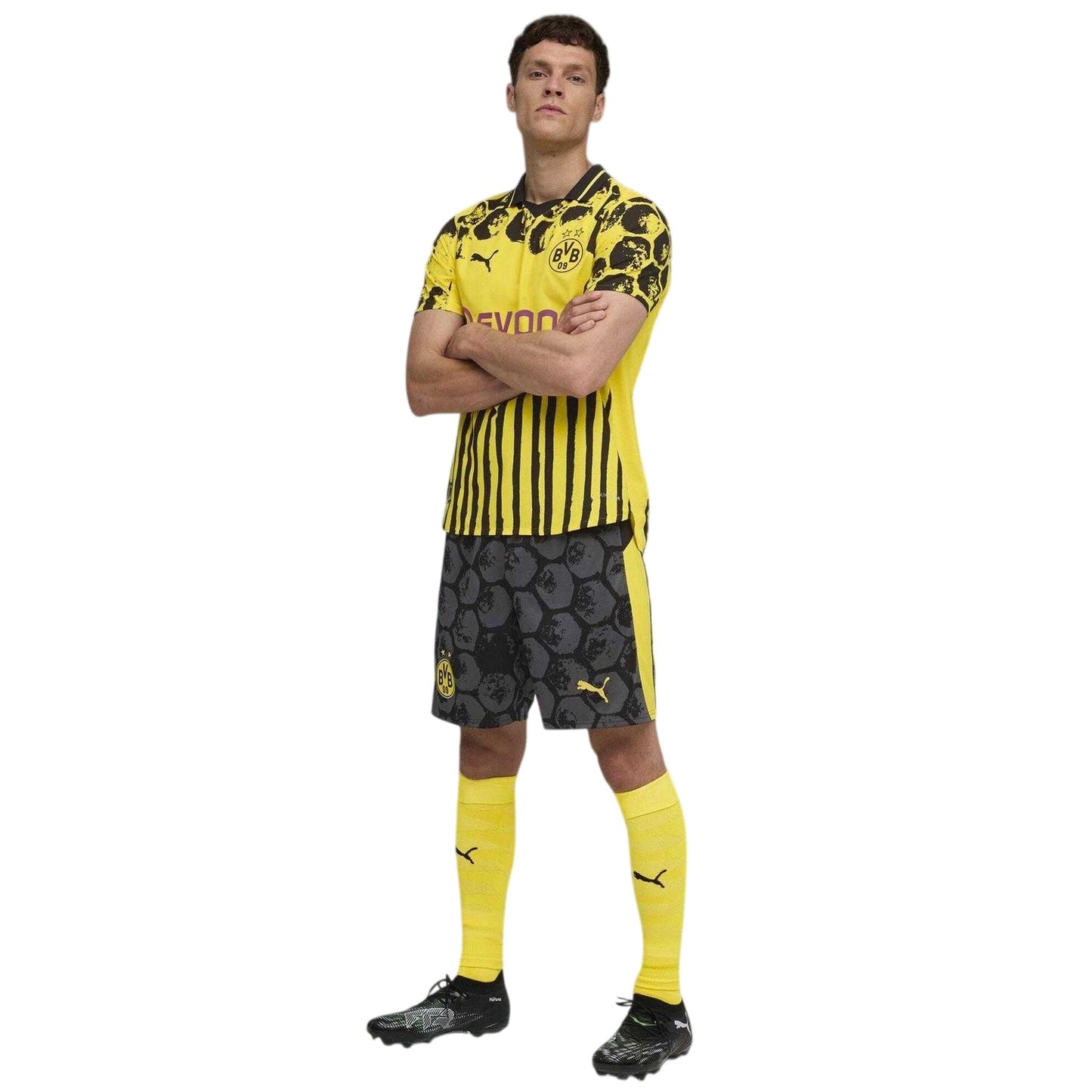 Black-Yellow - Lifestyle - Borussia Dortmund Unisex Adult 2025-26 Puma Football Shorts