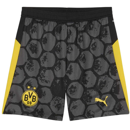 Black-Yellow - Front - Borussia Dortmund Unisex Adult 2025-26 Puma Football Shorts