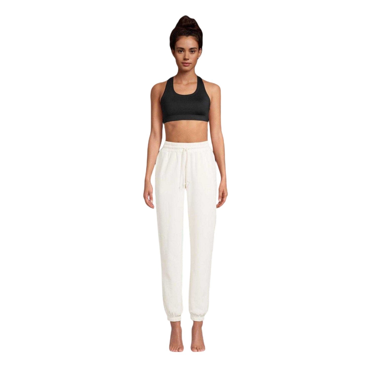 Off White - Side - Casall Womens-Ladies Fleece Jogging Bottoms
