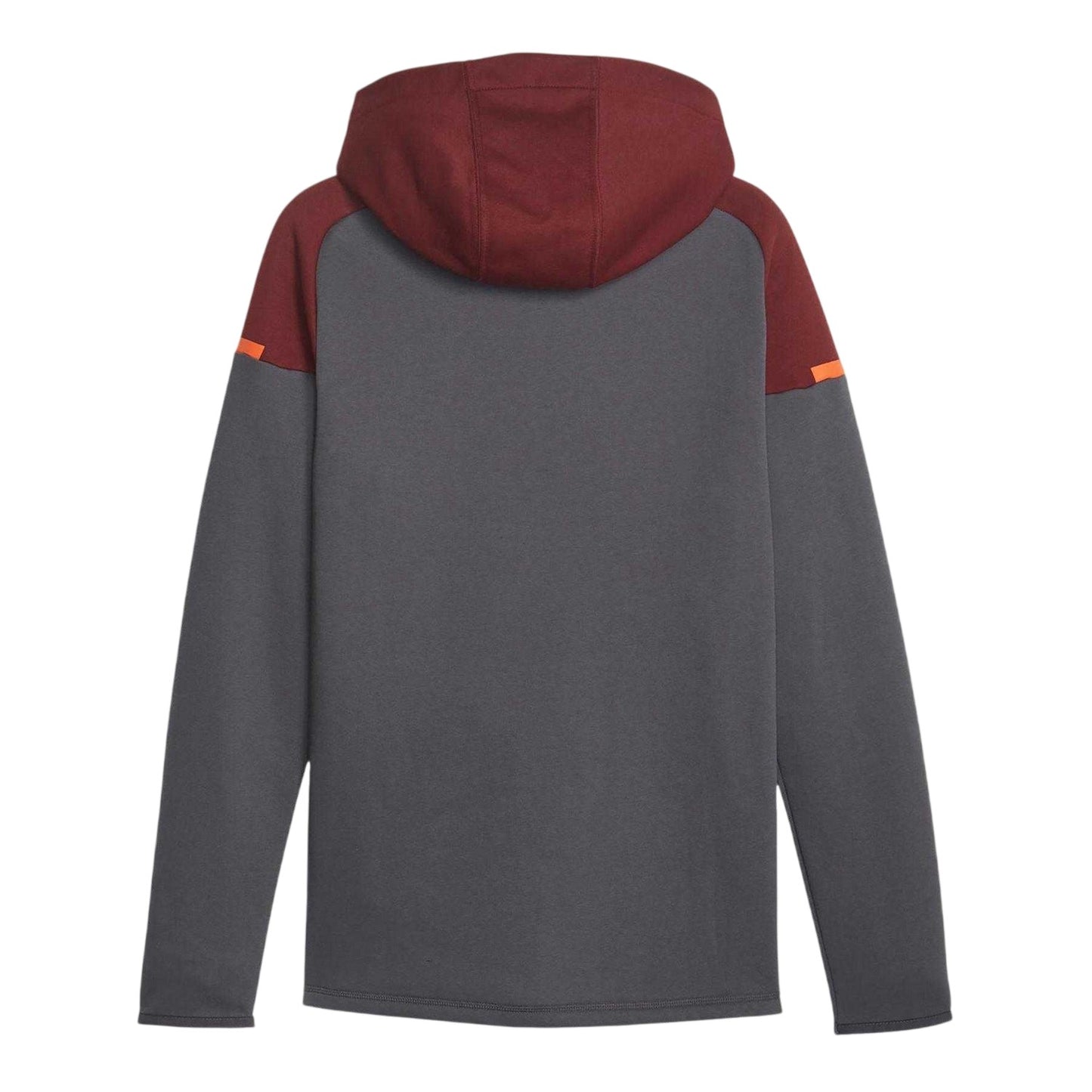 Grey - Back - Puma Mens Manchester City FC Cotton Blend Hooded Jacket