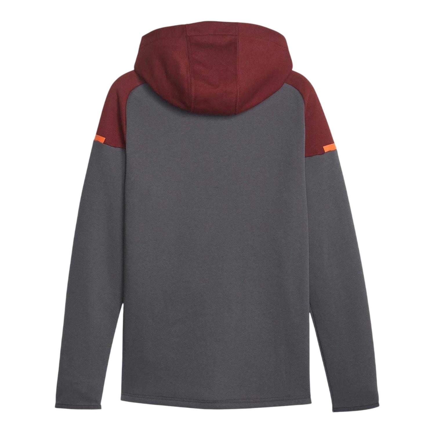 Grey - Back - Puma Mens Manchester City FC Cotton Blend Hooded Jacket