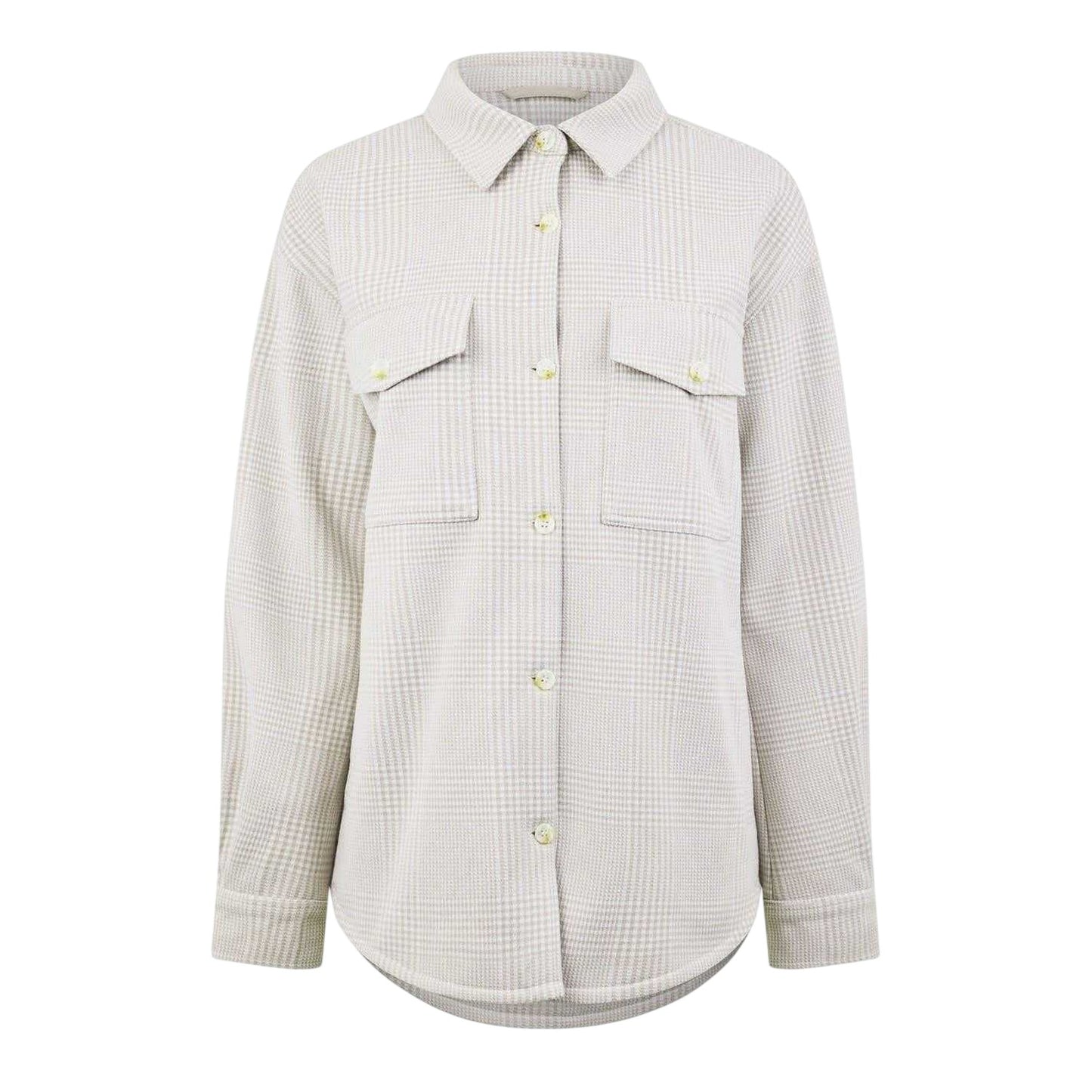 Stone - Front - Jack Wills Womens-Ladies Ouston Plaid Relaxed Fit Shirt Jacket