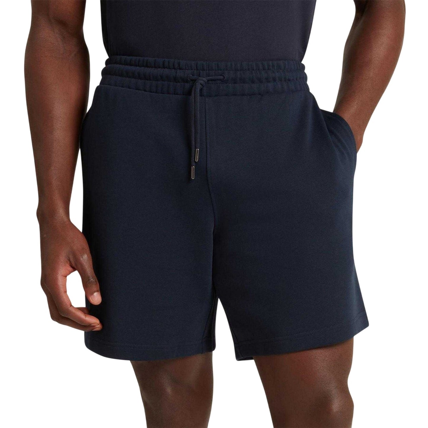 Navy - Side - Ted Baker Mens Woven Brand Shorts