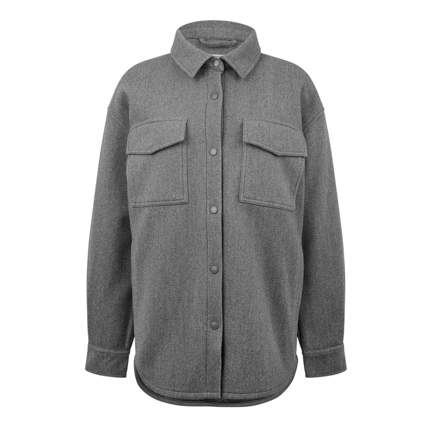 Charcoal - Front - Jack Wills Womens-Ladies Relaxed Fit Shirt Jacket