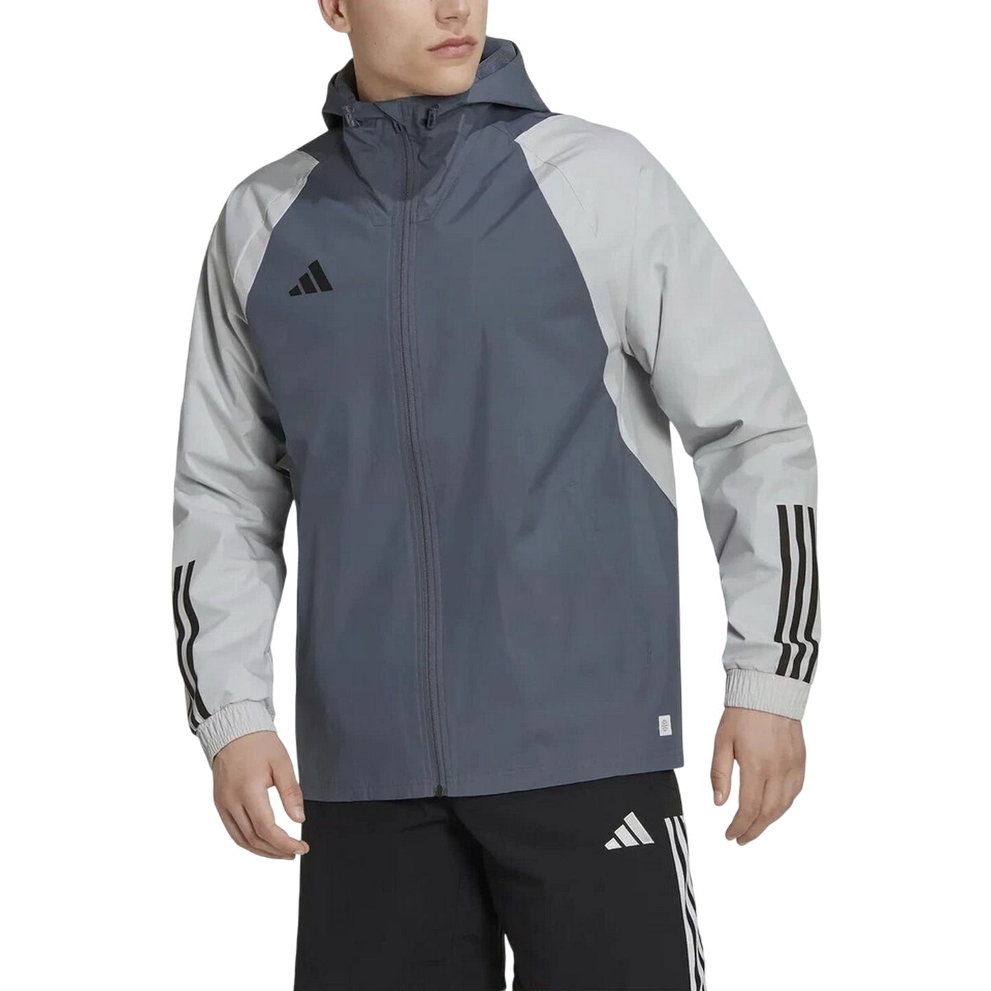 Tiny Elm Grey-Grey - Side - Adidas Mens Tiro 23 Competition All Weather Jacket