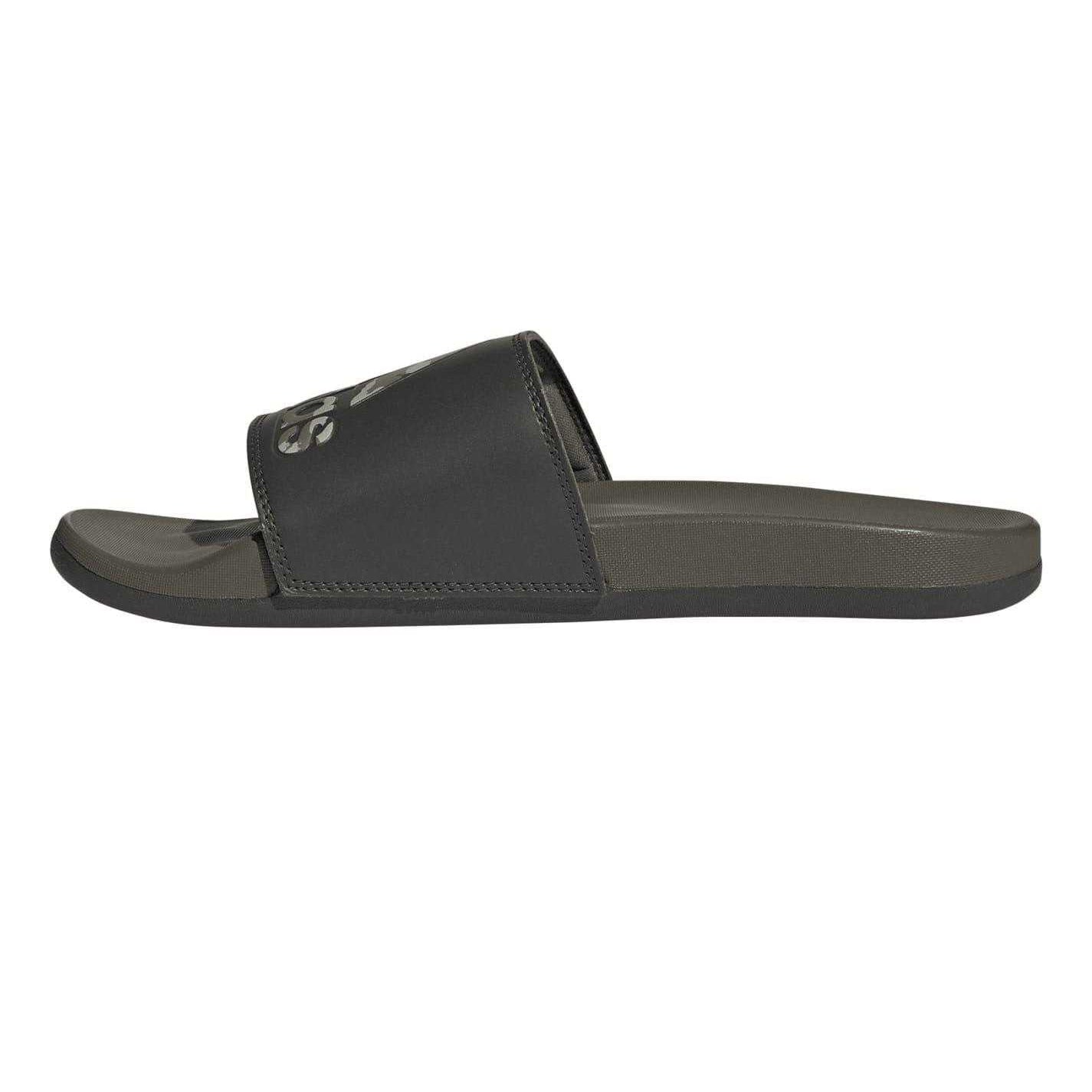 Shadow - Back - Adidas Childrens-Kids Adilette Comfort Camo Logo Cushioned Slides