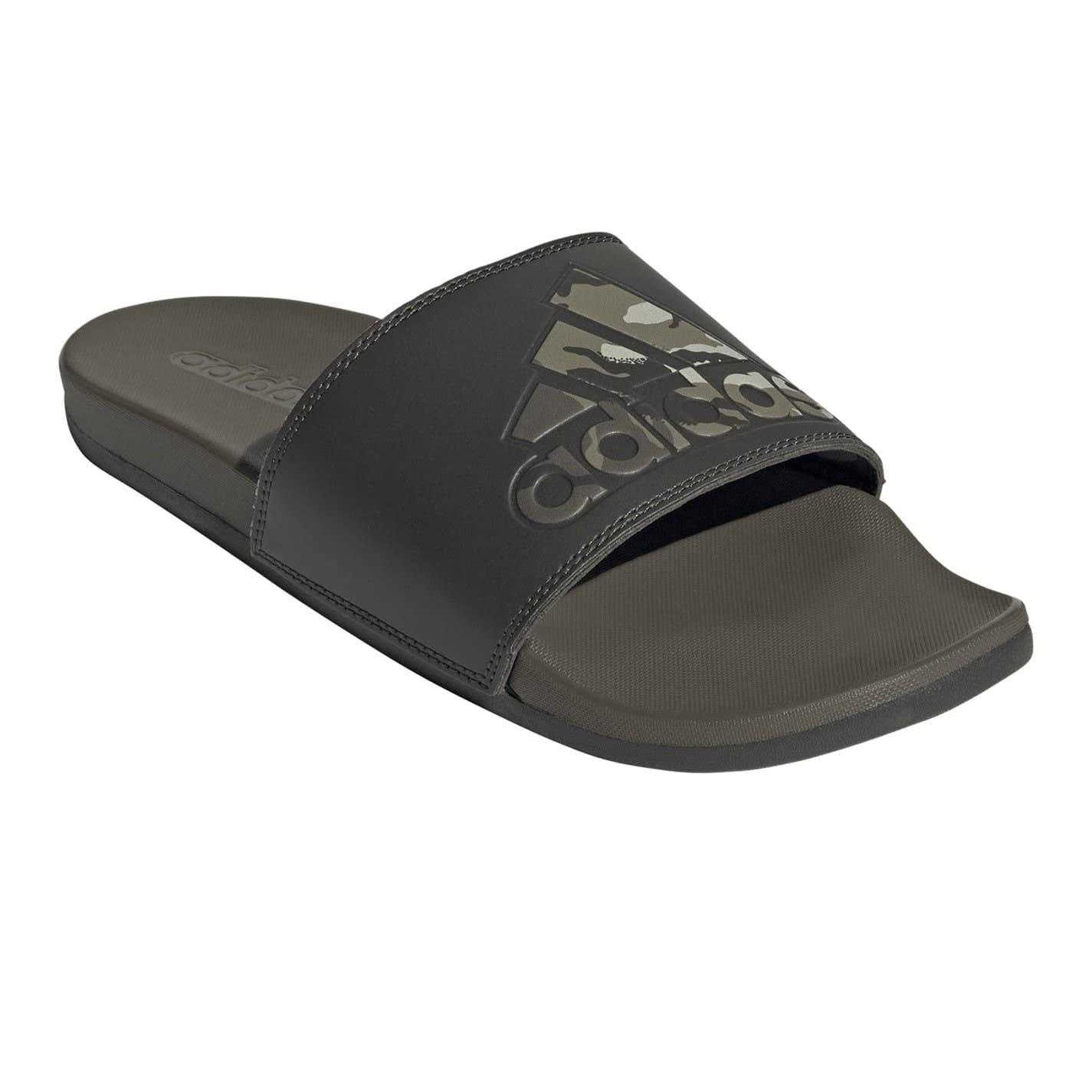 Shadow - Side - Adidas Childrens-Kids Adilette Comfort Camo Logo Cushioned Slides