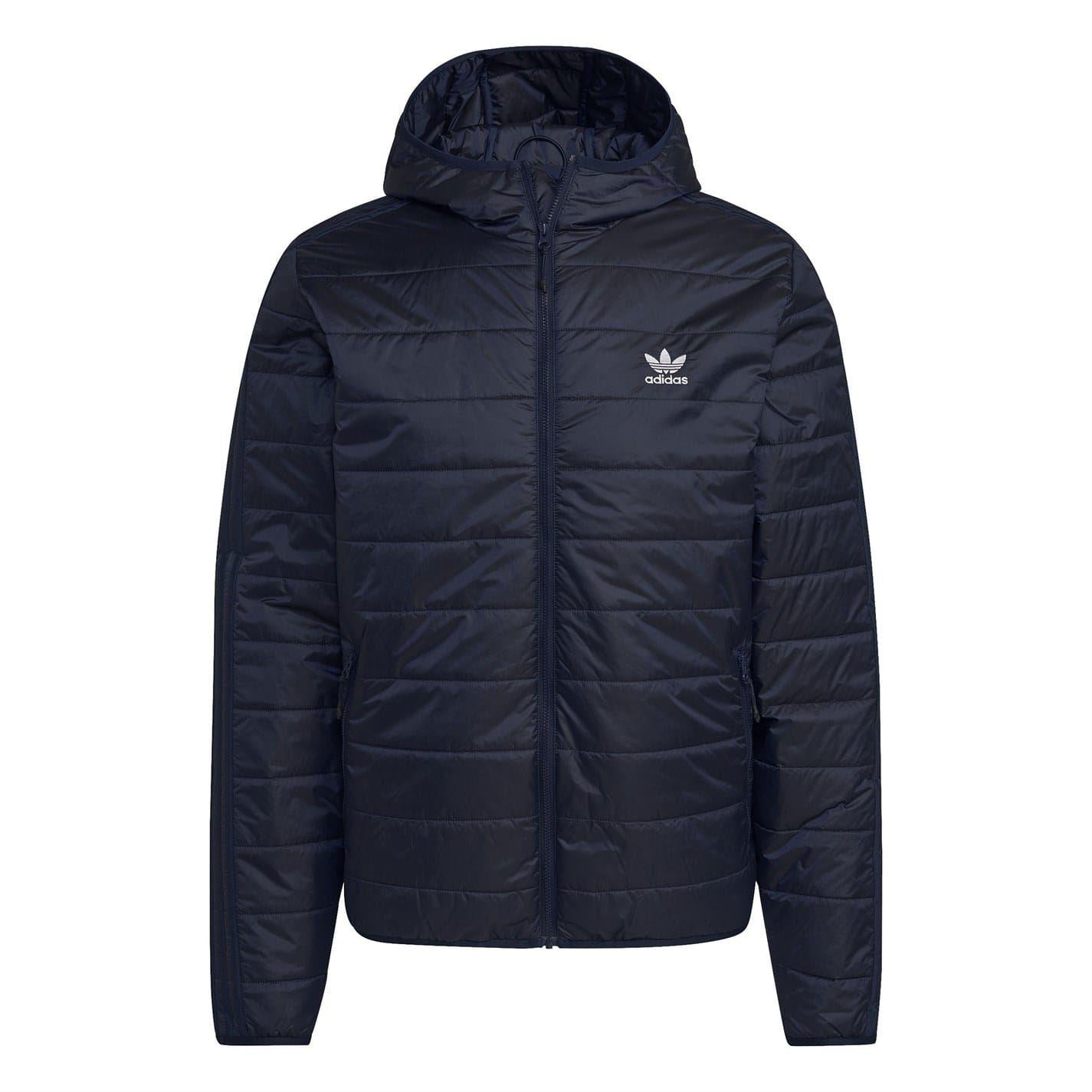 Night Indigo - Front - Adidas Mens Originals Regular Hooded Jacket