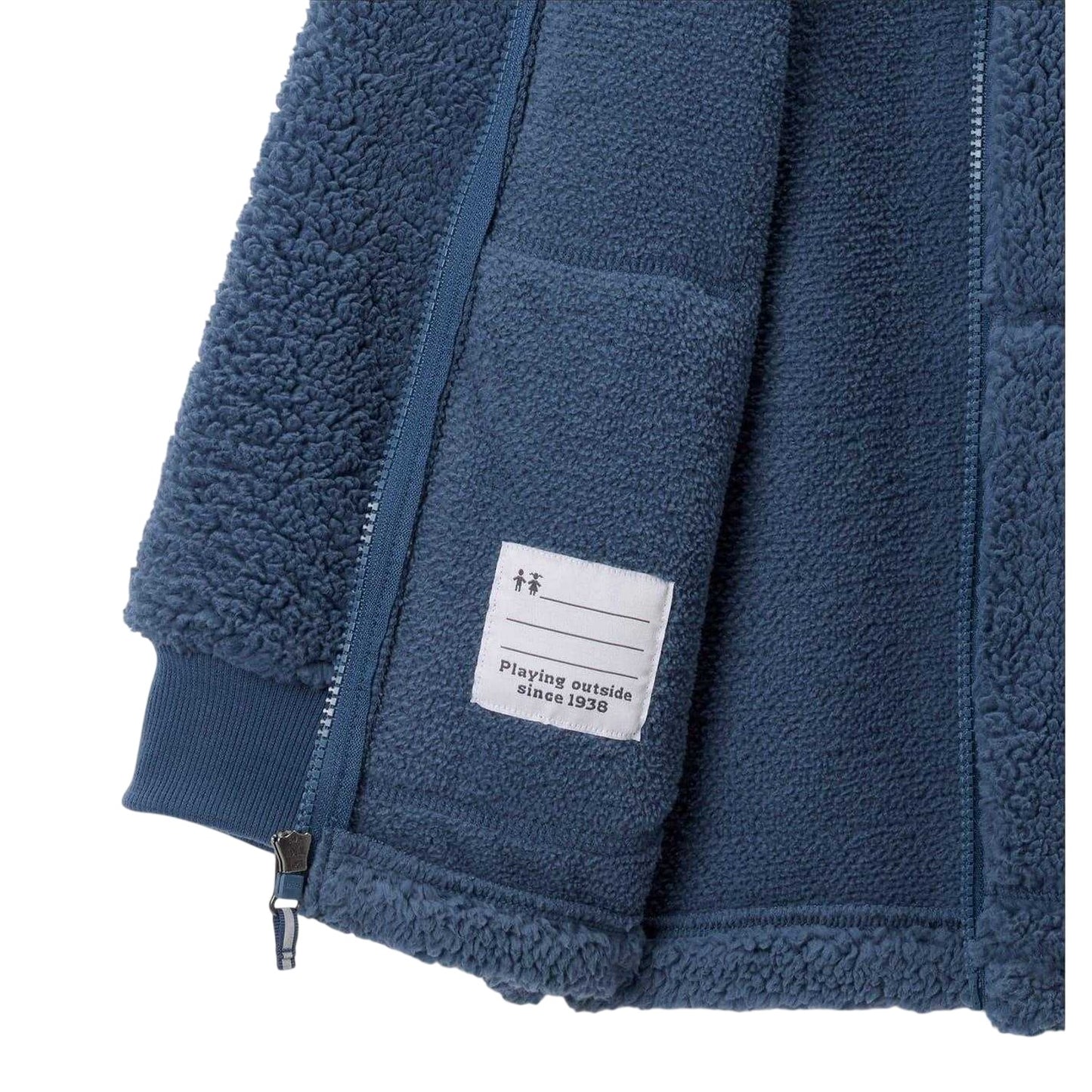 Blue - Side - Columbia Childrens-Kids Fleece Full Zip Jacket
