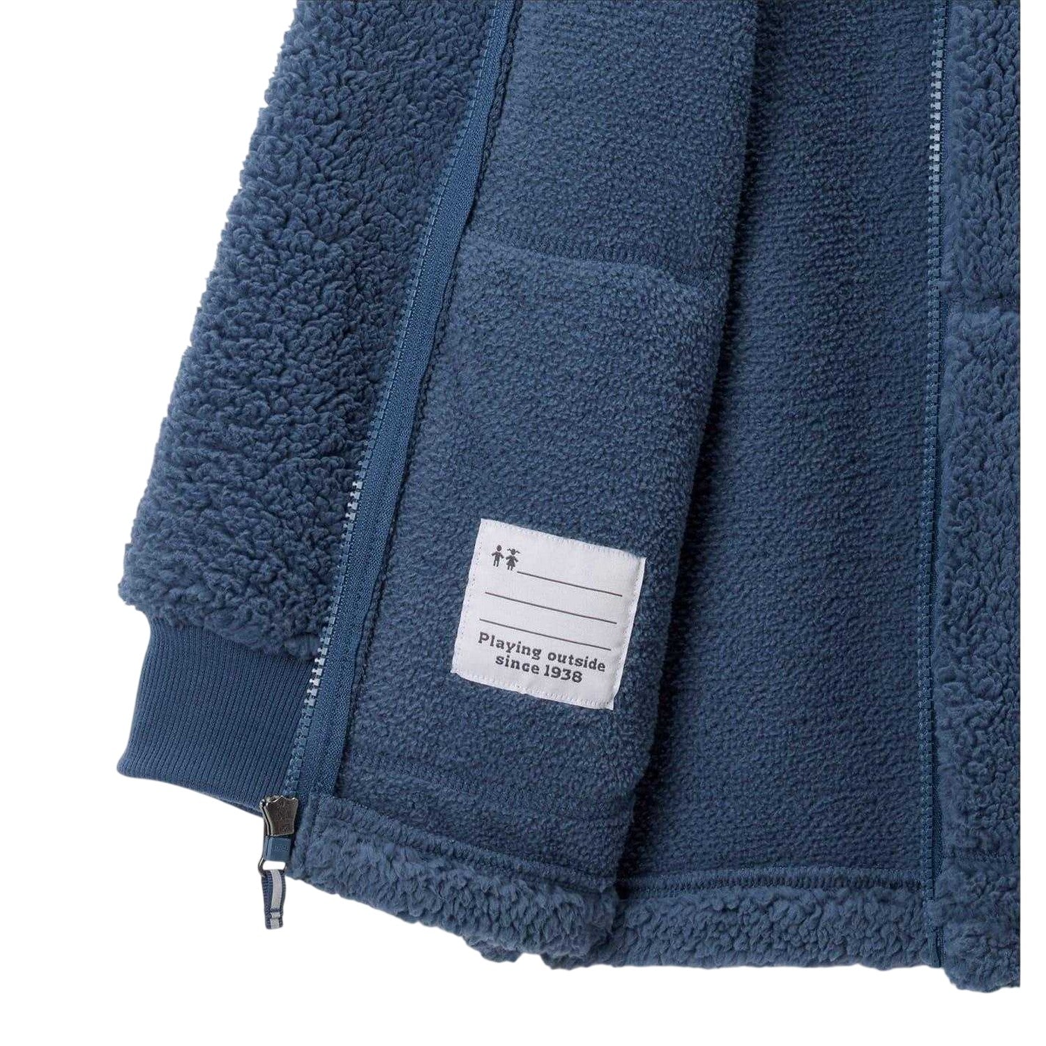 Blue - Side - Columbia Childrens-Kids Fleece Full Zip Jacket