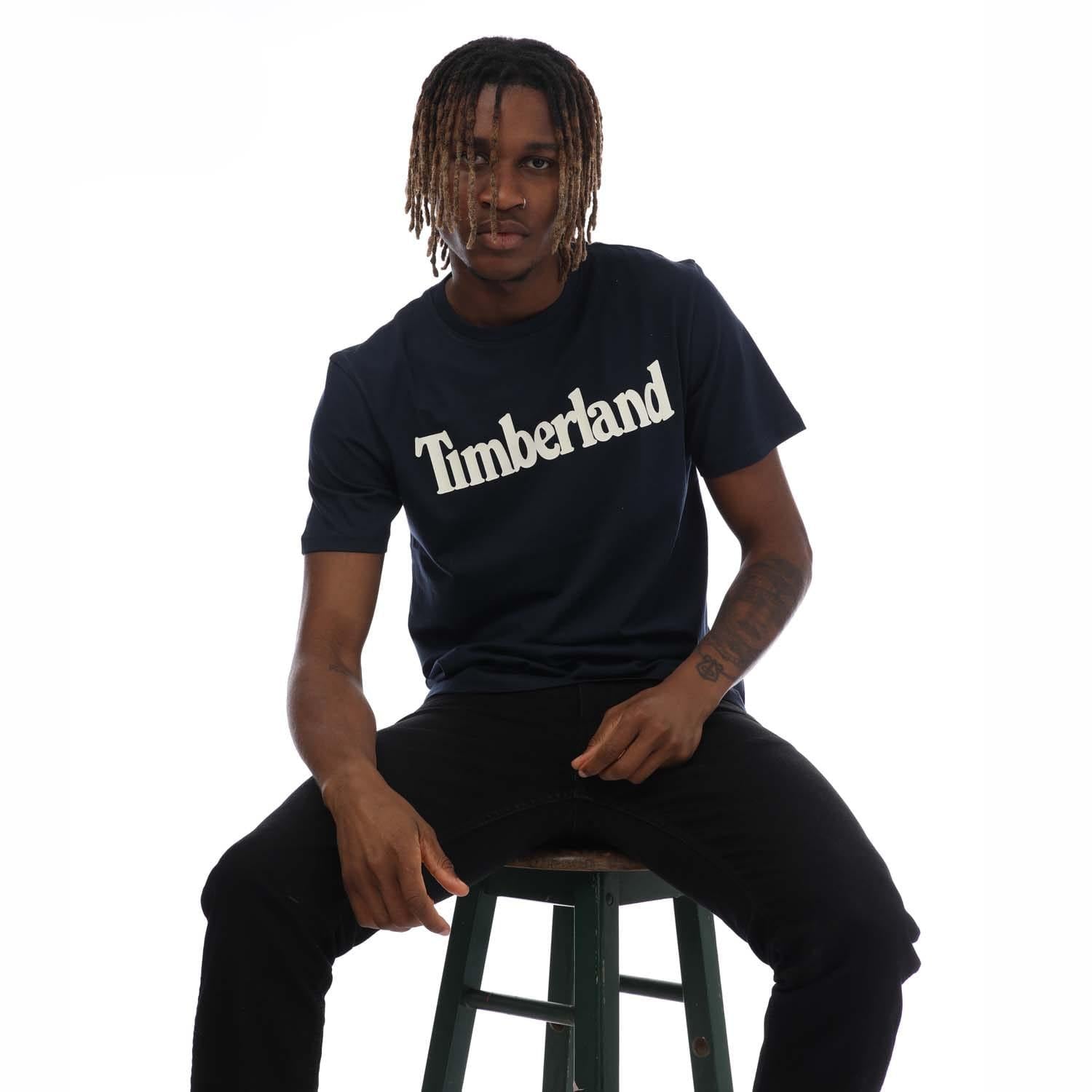 Navy - Lifestyle - Timberland Mens Northwood Logo T-Shirt