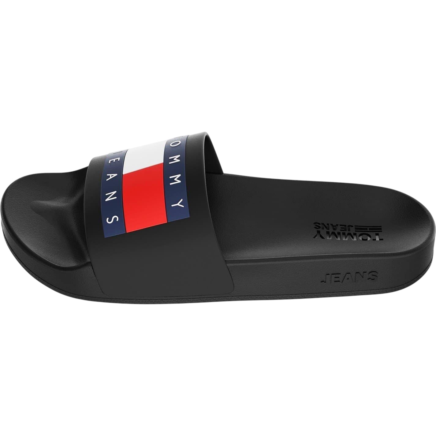 Black - Lifestyle - Tommy Jeans Mens Logo Pool Sliders