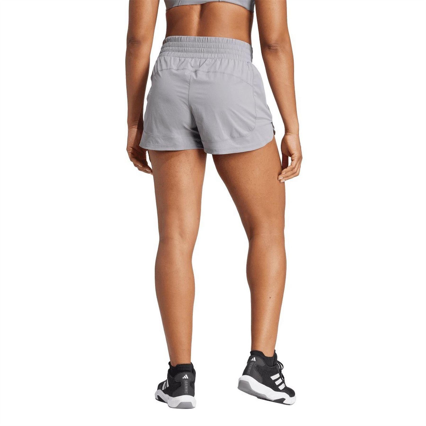 Grey - Back - Adidas Womens-Ladies Lux Shorts