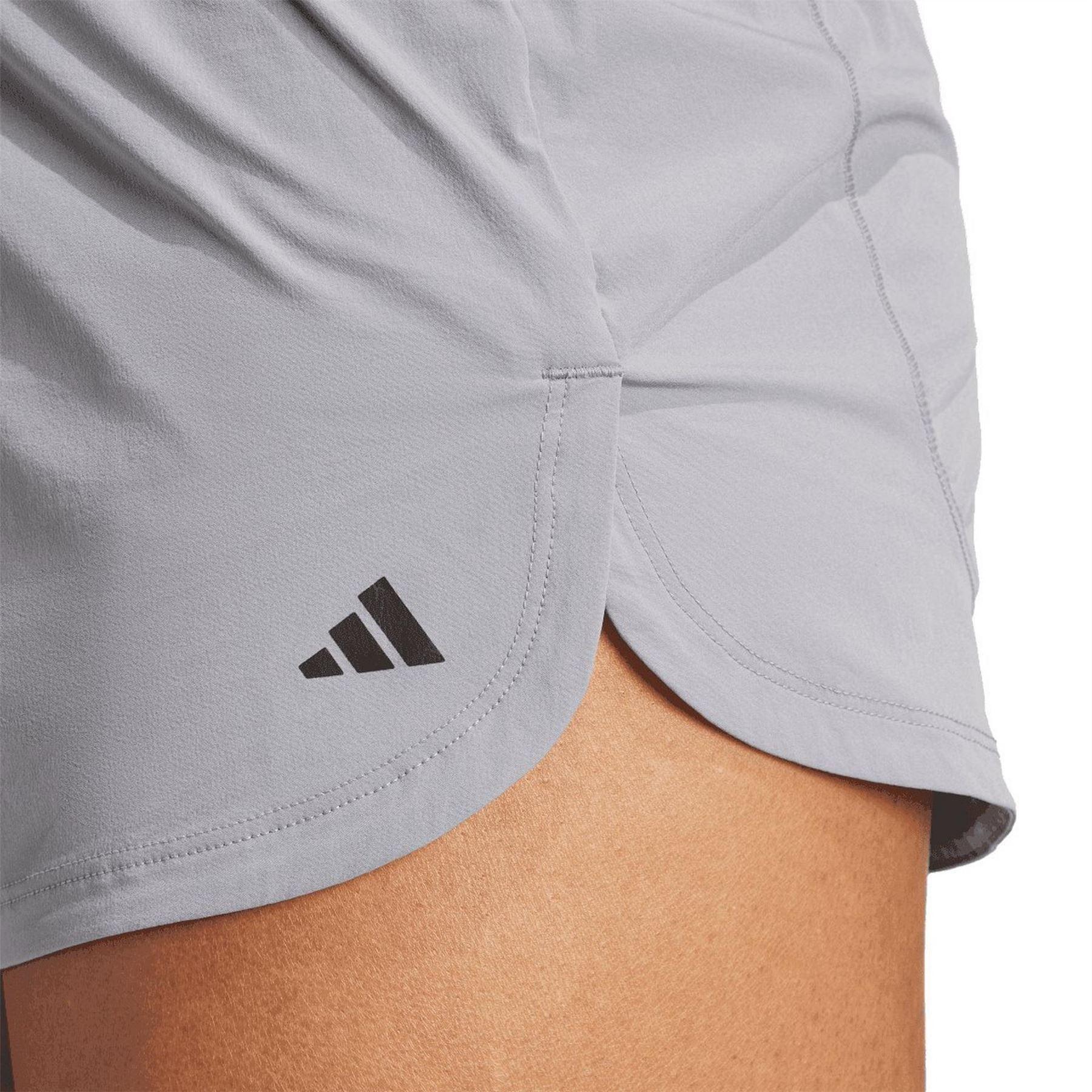 Grey - Side - Adidas Womens-Ladies Lux Shorts