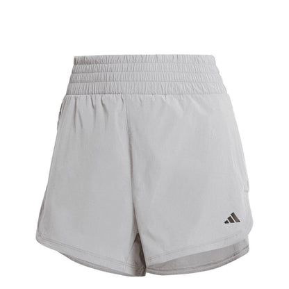 Grey - Front - Adidas Womens-Ladies Lux Shorts