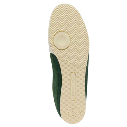 Green-White - Side - Lacoste Mens Aura Retro Leather Trainers