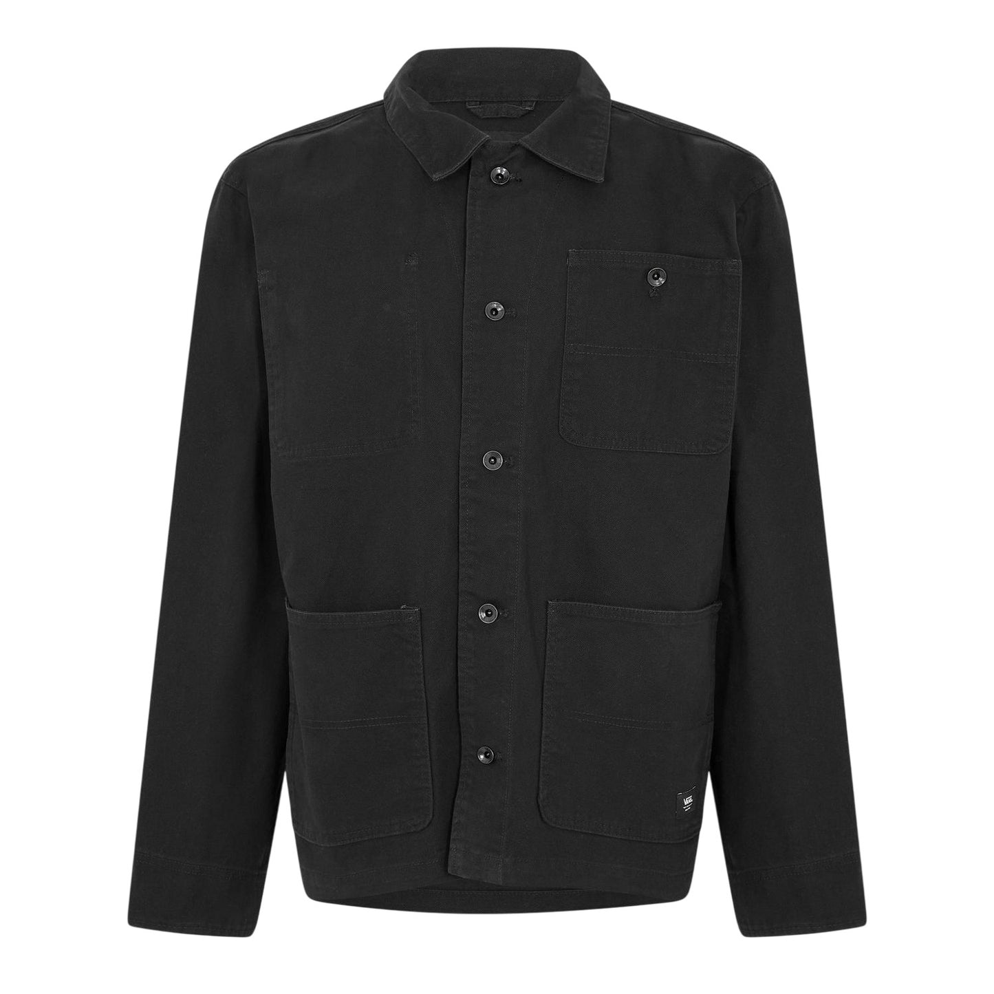 Black - Front - Vans Mens London City Cotton Blend Chest Pocket Regular Field Jacket
