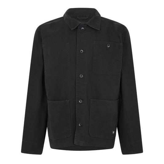 Black - Front - Vans Mens London City Cotton Blend Chest Pocket Regular Field Jacket