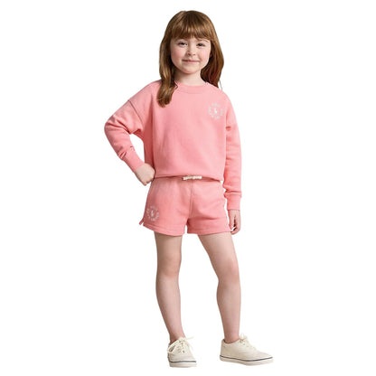 Desert Rose - Side - Ralph Lauren Childrens-Kids Fleece Relaxed Fit Shorts
