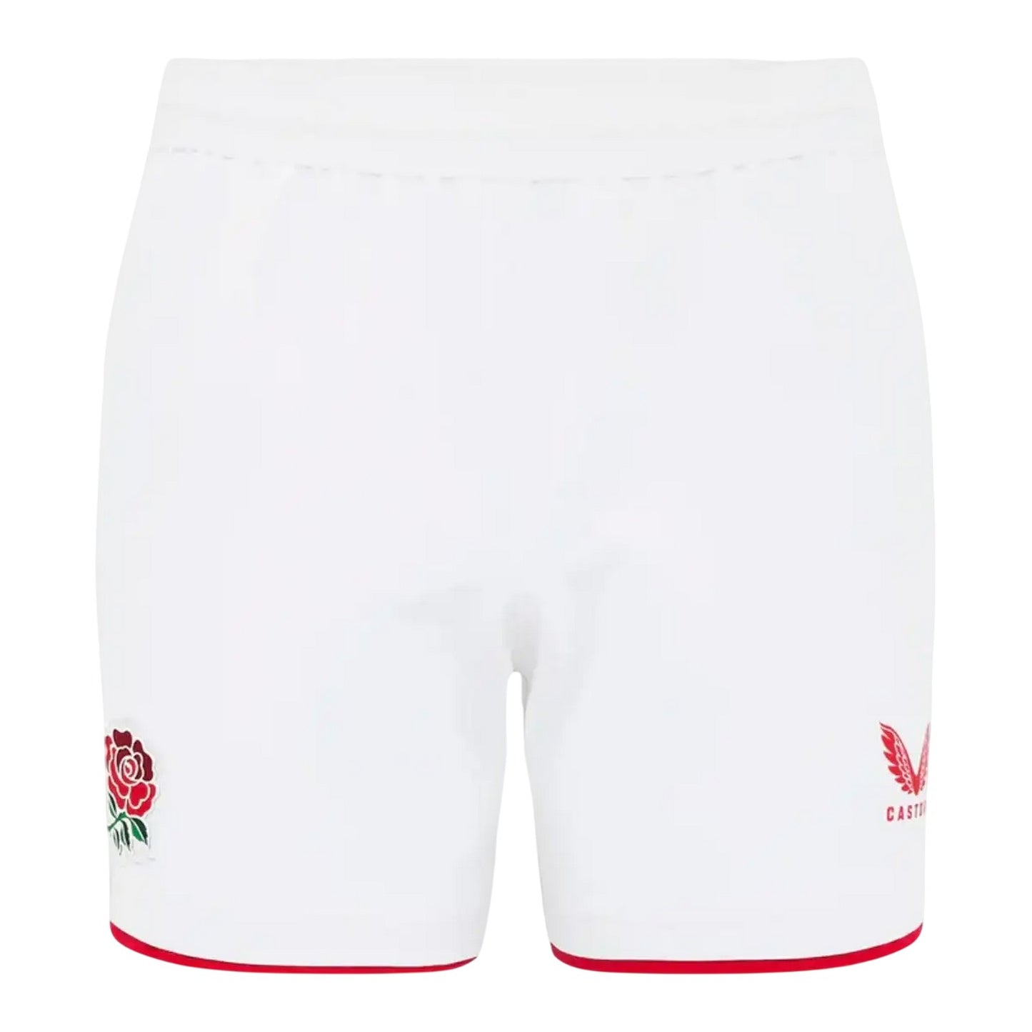 White-Red - Front - Castore Mens 2025 England Rugby Shorts