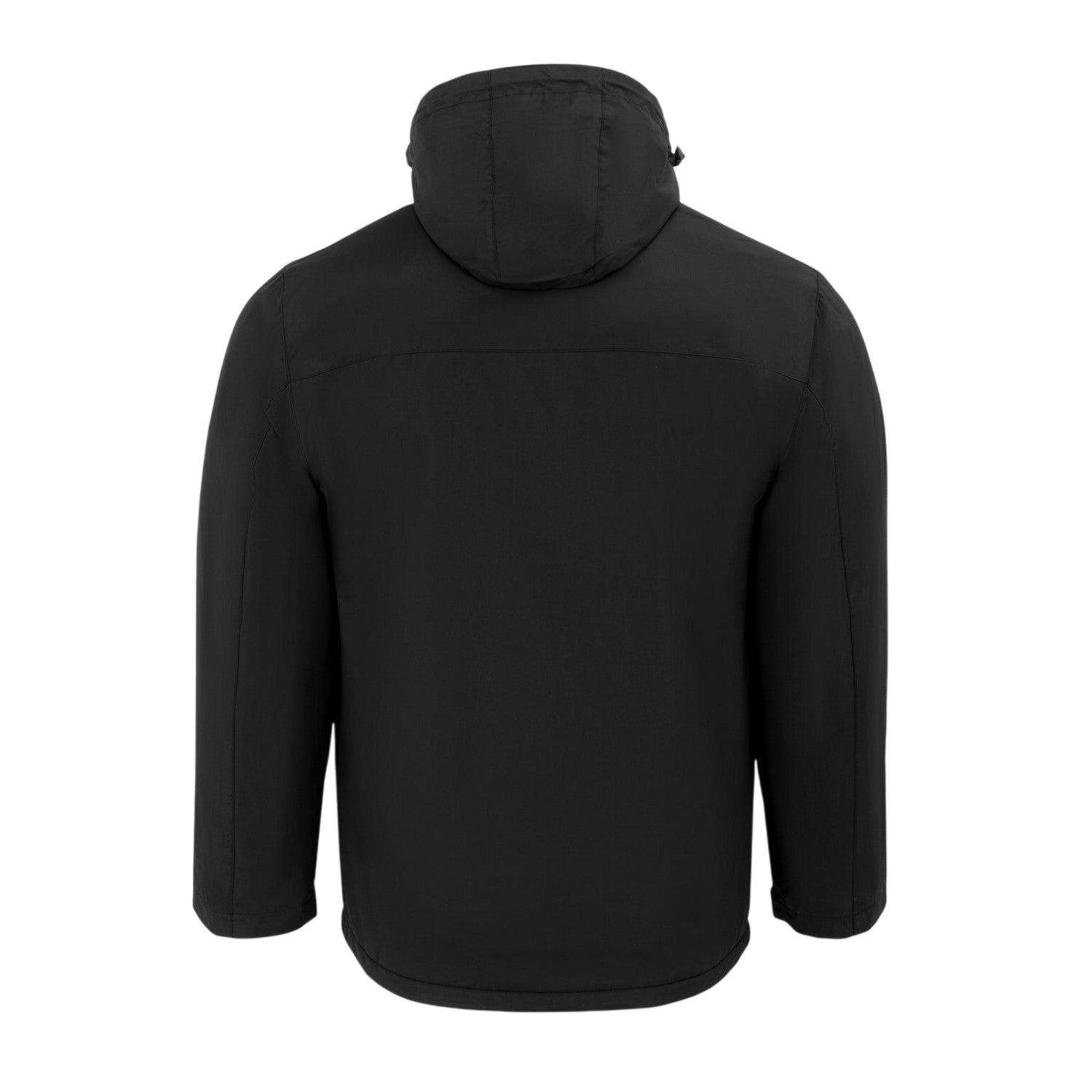 Black - Back - Gelert Mens Solid Hooded Regular Parka