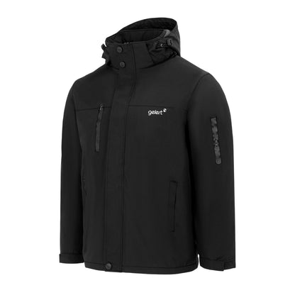 Black - Side - Gelert Mens Solid Hooded Regular Parka
